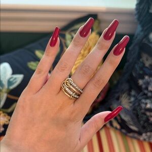 Elegant Gold and Silver Ring Set (NEW)